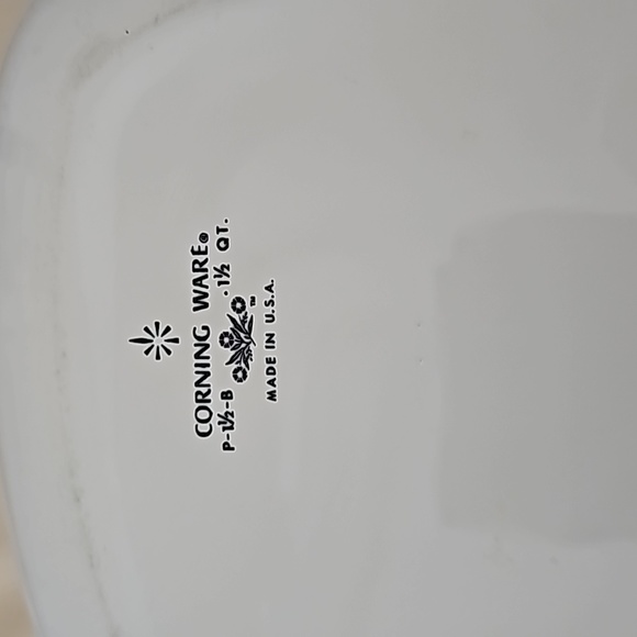 Corningware Cornflower Casserole Dishes P-1 1/2 P-12B P-7B 7" 1qt 1-1/2qt - Picture 9 of 11